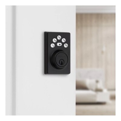 Kwikset Powerbolt 240 Contemporary Keypad Electronic Lock, Matte Black